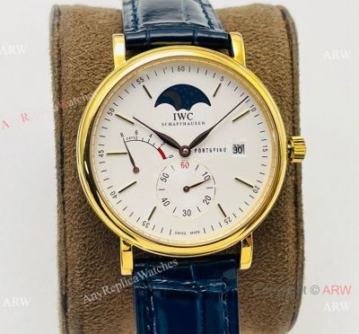 AI Factory Replica IWC Portofino Moonphase Watch Yellow Gold